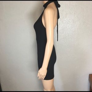 Privacy Please halter ribbed body con dress